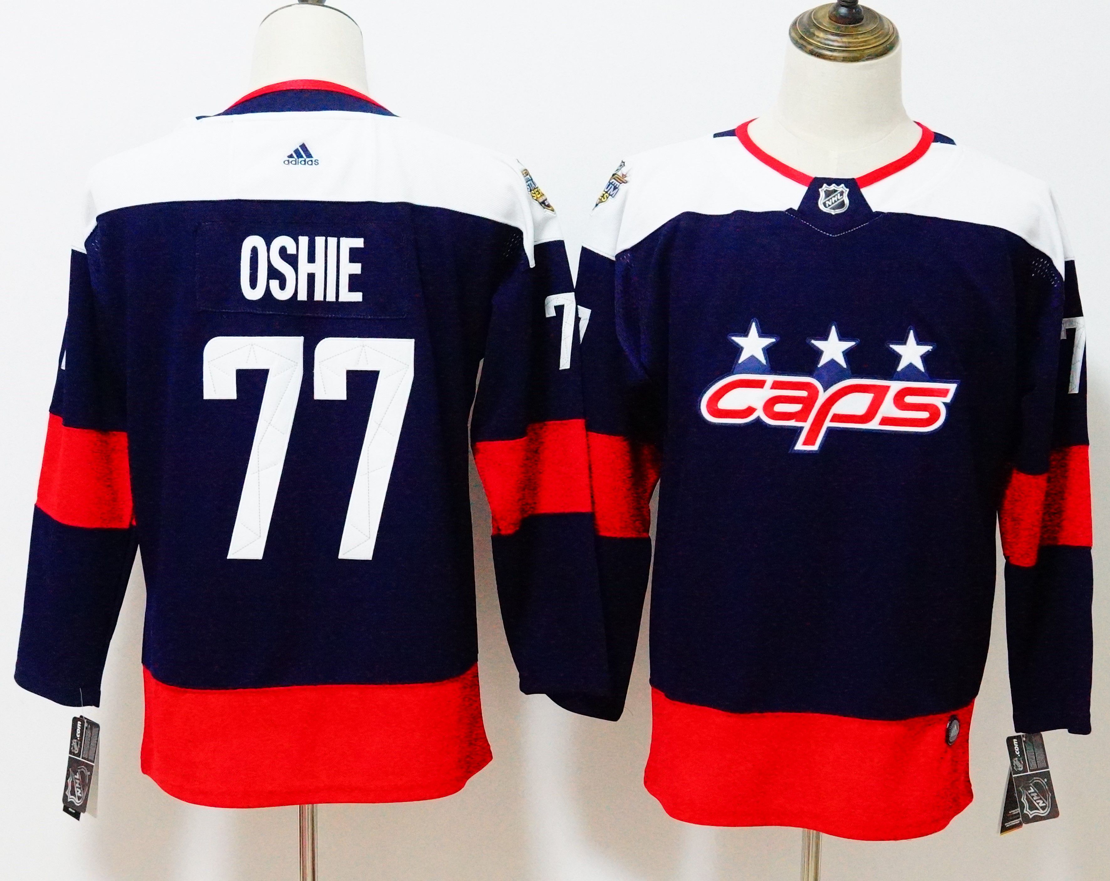 Women Washington Capitals 77 Oshie Blue Hockey Stitched Adidas NHL Jerseys